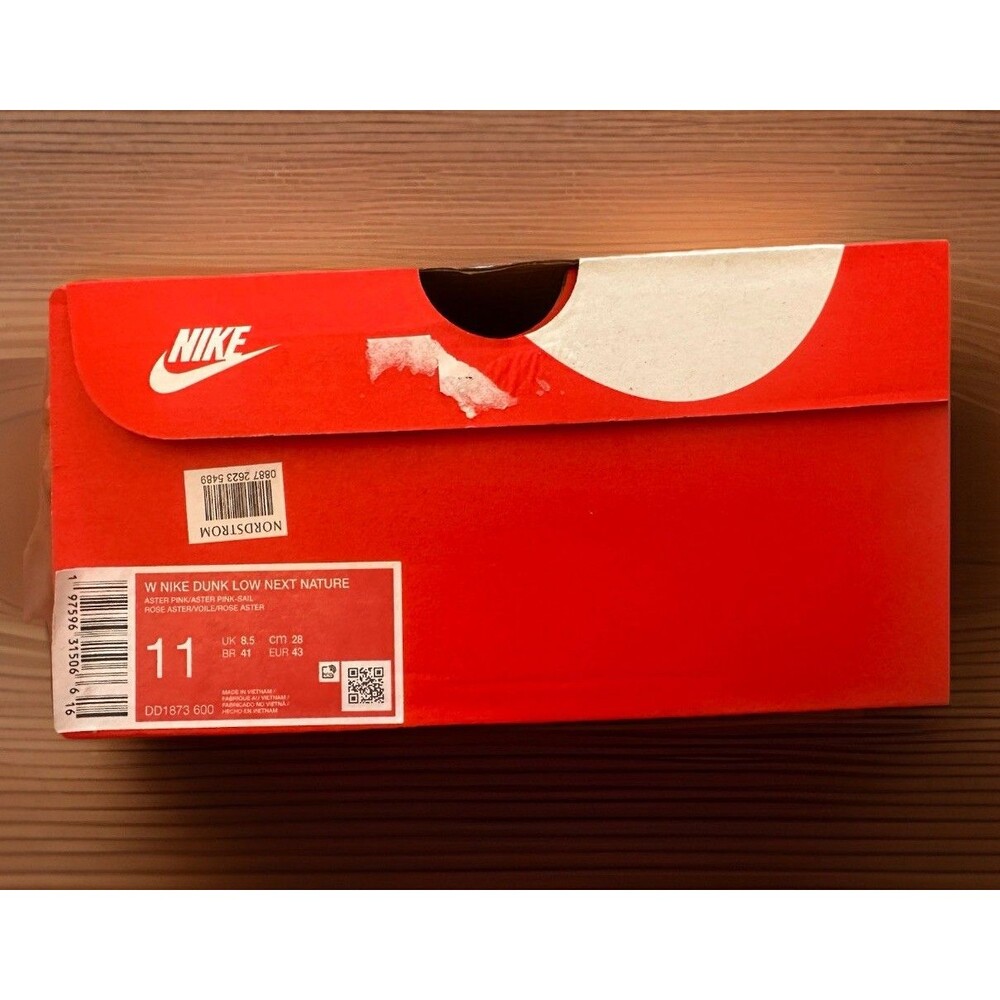NIB Women's 11, Men's 9.5  Nike Dunk Low Next Nature DD1873-600 Aster Pink Sail - Picture 3 of 6